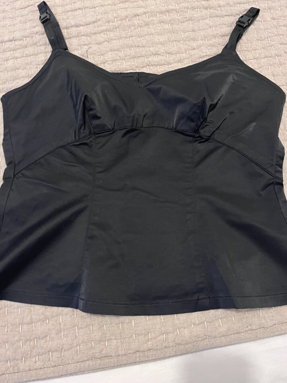 BLACK BUSTIER/CAMI TOP, SIZE 10, EUC, Annie Thompson, Y2K - Picture 9 of 16